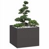 vidaXL Fioriera Nera 100x100x80 cm in Acciaio