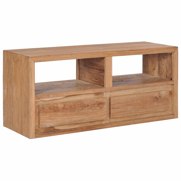 vidaXL Mobile Porta TV 90x30x40 cm in Legno Massello di Teak