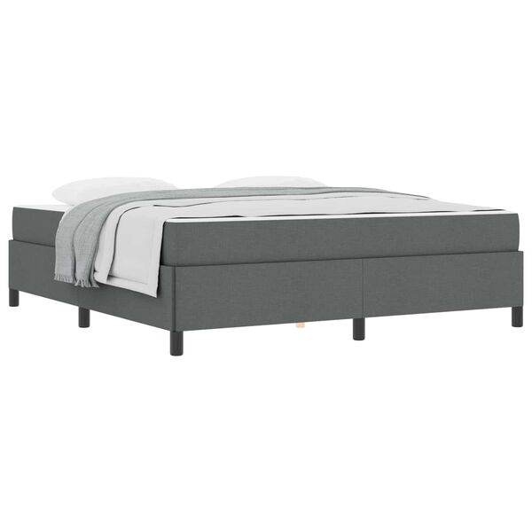 vidaXL Letto a molle Grigio scuro 180 x 200 cm Tessuto