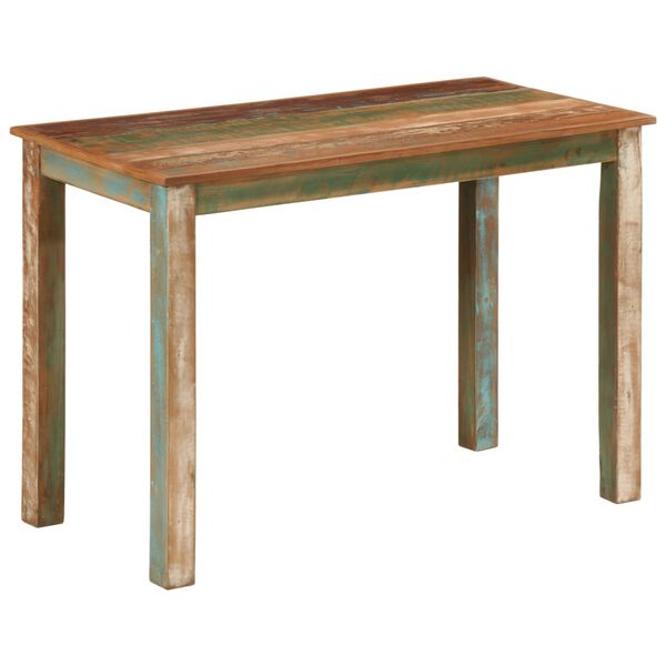 vidaXL Tavolo da Pranzo 110x55x76 cm in Legno Massello di Recupero