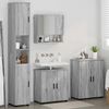vidaXL Set di mobili per il bagno con porta 4 pcs Grigio Sonoma