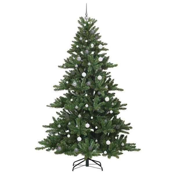 vidaXL Albero di Natale Artificiale con Rami Pieghevoli Verde 240 cm