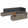 vidaXL Set Divano da Giardino 9 pz Grigio polyrattan