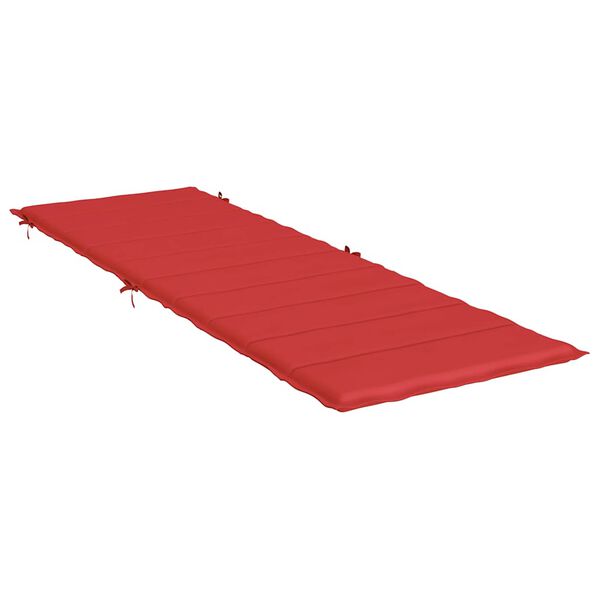 vidaXL Cuscino per Lettino Rosso 186x58x4 cm in Tessuto Oxford