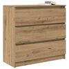 vidaXL Credenza Rovere Artigianale 80x35x76 cm in Legno Multistrato