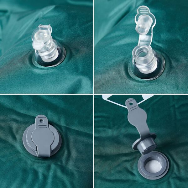 vidaXL Materasso Campeggio Autogonfiabile con Cuscini 1 Persona Verde