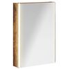 vidaXL Mobiletto per specchio da bagno Rovere fum&eacute; 43 x 11,5 x 60,5 cm