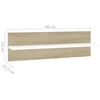 vidaXL Mensole Muro 2pz Bianco e Sonoma 60x11,5x18cm Legno Multistrato