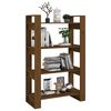 vidaXL Libreria/Divisorio Ambrato 80x35x125 cm Legno Massello di Pino
