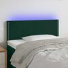 vidaXL Testiera a LED Verde scuro 90x5x78/88 cm in Similpelle