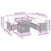 vidaXL Set Divani da Giardino 7 pz con Cuscini Beige Polyrattan Acacia