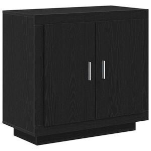 vidaXL Credenza Rovere Nero 80 x 40 x 75 cm Legno multistrato