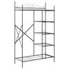 vidaXL Armadio Aperto con lo scaffale Nero 104,5 x 45 x 172 cm Acciaio