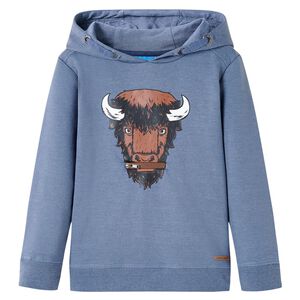 Felpa con Cappuccio per Bambini Blu M&eacute;lange 104
