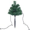 vidaXL Sentiero Alberi di Natale 6 pz con LED Bianco Caldo 45 cm PVC
