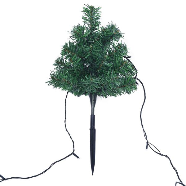 vidaXL Sentiero Alberi di Natale 6 pz con LED Bianco Caldo 45 cm PVC