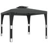 vidaXL Gazebo con Tetto Doppio Antracite 2,98x2,98 m in Acciaio