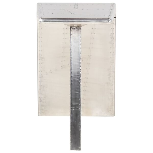 vidaXL Scrivania Aviator Argento 112x50x76 cm Metallo