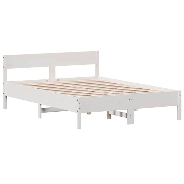 vidaXL Letto senza Materasso Bianco 120x200 cm Legno Massello di Pino