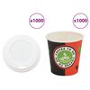vidaXL Tazze da Caff&egrave; in Carta con Coperchi 1000 pz 4oz 120 ml
