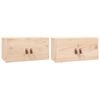 vidaXL Pensili Grigi 2 pz 60x30x30 cm in Legno Massello di Pino