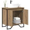 vidaXL Armadio per Lavabo da Bagno Rovere artigianale 60 x 35 x 60 cm