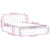 vidaXL Letto con Materasso Hanko Blu 140x200 cm in Velluto