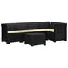 vidaXL Divano da Giardino 5 Posti con Cuscini Stile Rattan PP