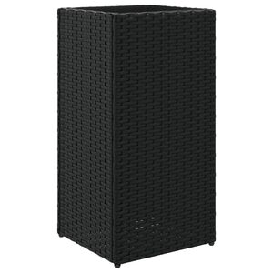 vidaXL Fioriera da Giardino Nero 30x30x60 cm in Polyrattan