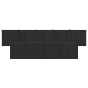 vidaXL Pannello di Recinzione 9 pcs WPC e Alluminio Nero
