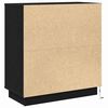 vidaXL Armadio da Notte con cassetto Rovere Nero 71 x 34,5 x 75 cm