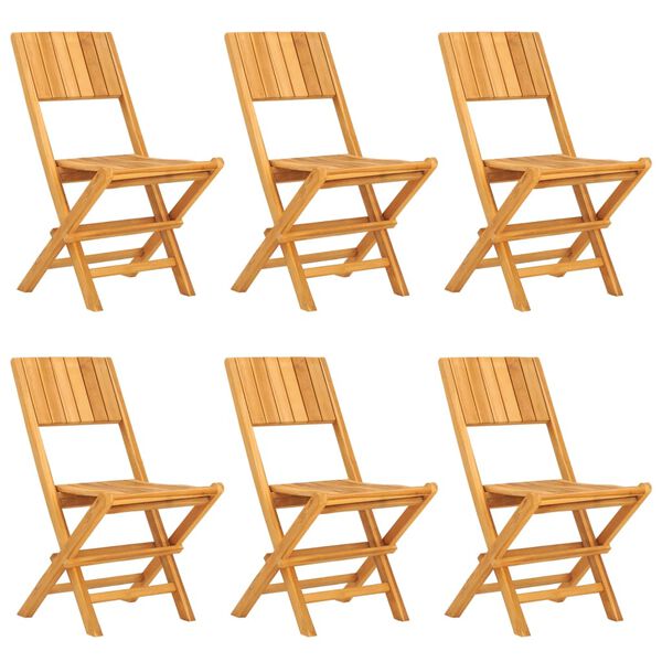 vidaXL Set da Pranzo da Giardino 7 pz in Legno Massello di Teak