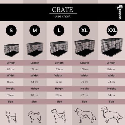 DISTRICT70 Gabbia per Cani CRATE XL