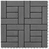 vidaXL Piastrella per Decking 11 pcs Grigio 30 x 30 cm WPC