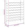 vidaXL Portabottiglie per 48 Bottiglie Bianco in Metallo