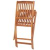 vidaXL Set da Pranzo da Giardino 5 pz Pieghevole in Massello di Acacia