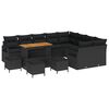vidaXL Set Divano da Giardino 13 pz 12-Numero di posti Nero