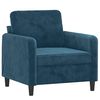 vidaXL Poltrona Blu 60 cm Velluto