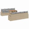 vidaXL Set Divano da Giardino 7 pz beige e grigio chiaro