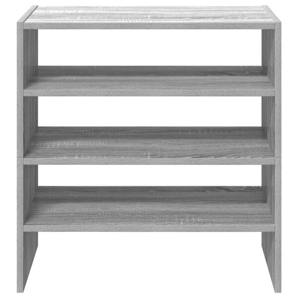 vidaXL Scarpiere 2 pz Impilabili Grigio Sonoma 60x30x30,5 cm