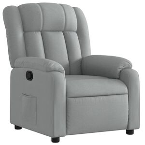vidaXL Poltrona reclinabile in tessuto grigio chiaro