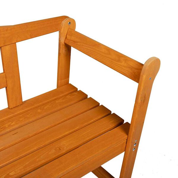 Loberon Panchina da Giardino Sherburne, Ferro, L/A/P ca. 67/80/136 cm, Marrone