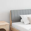 vidaXL Testiera imbottita Grigio chiaro 200 cm Pino massello