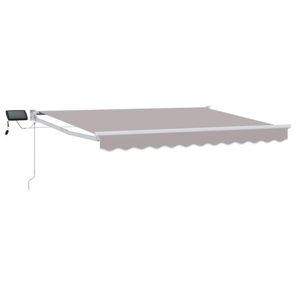 vidaXL Tenda retrattile manuale con LED Grigio chiaro 3 x 2,5 m