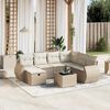 vidaXL Set Divano da Giardino 8 pz con Cuscini Beige in Polyrattan