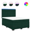 vidaXL Giroletto a Molle con Materasso Verde Scuro 160x200 cm Velluto