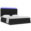vidaXL Letto con contenitore e LED Nero 180 x 200 cm Poliestere