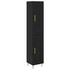 vidaXL Credenza 2 pz Rovere Nero 34,5 x 34 x 180 cm