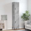 vidaXL Credenza Grigio Cemento 34,5x34x180 cm in Legno Multistrato