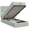 vidaXL Letto ottomano con materasso Grigio Chiaro 90 x 190 cm Velluto